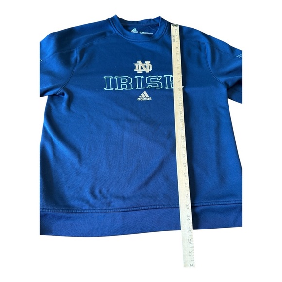 ADIDAS NOTRE DAME IRISH ClimaWarm Crew Neck Sweater Pullover Medium Clean - Picture 7 of 8